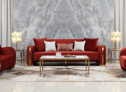 Canapé-Set 321 Sëtz Set Design Sofa Couchen Canapé Luxus Grupp Polster Nei